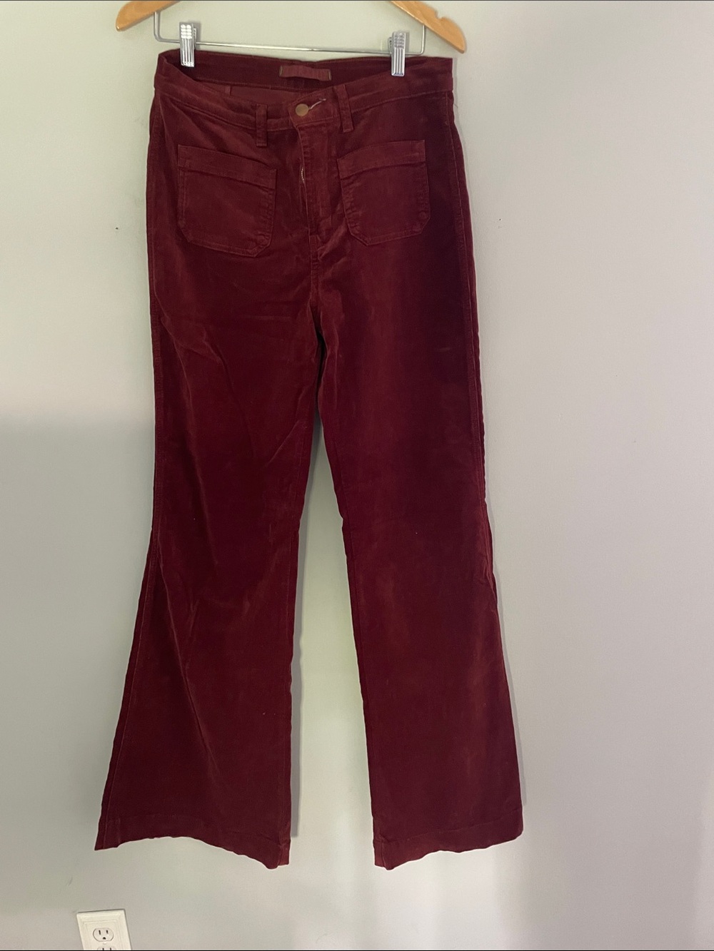 J Brand Women's Corduroy Flare Pants in Merlot